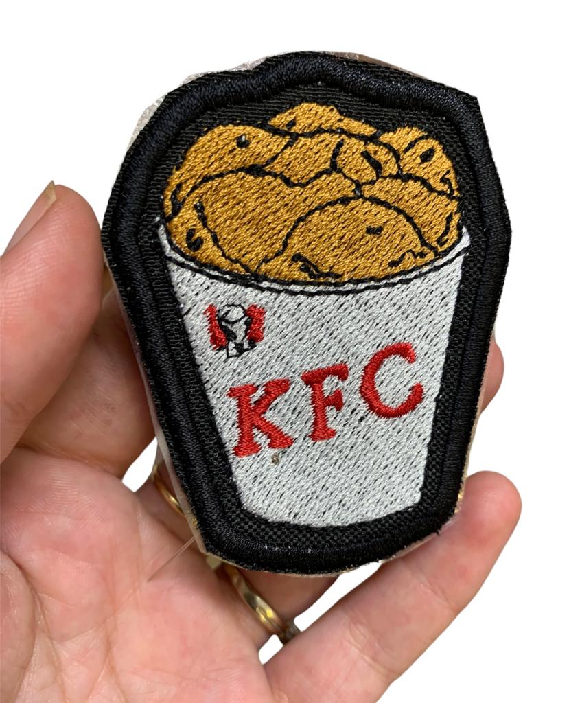 Patch ricamata termoadesivo pollo fritto