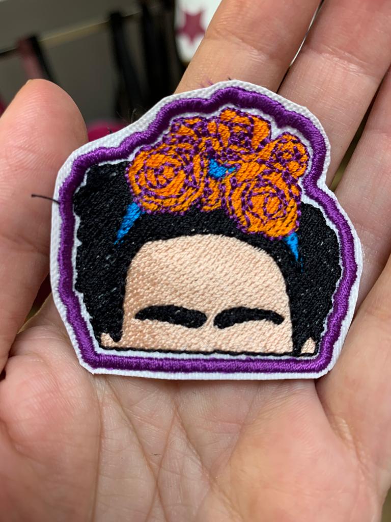 Patch,toppa termoadesiva ricamata Frida KHalo