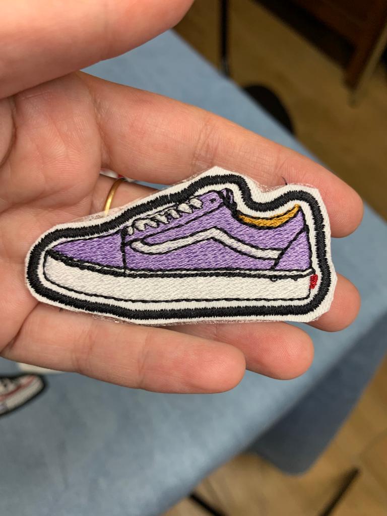 Patch, toppa termoadesiva personalizzata sneaker vans